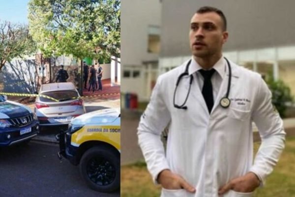 Imagem colorida mostra local onde o Médico Gabriel Rossi teria chegado sozinho na casa onde foi assassinado - Metrópoles