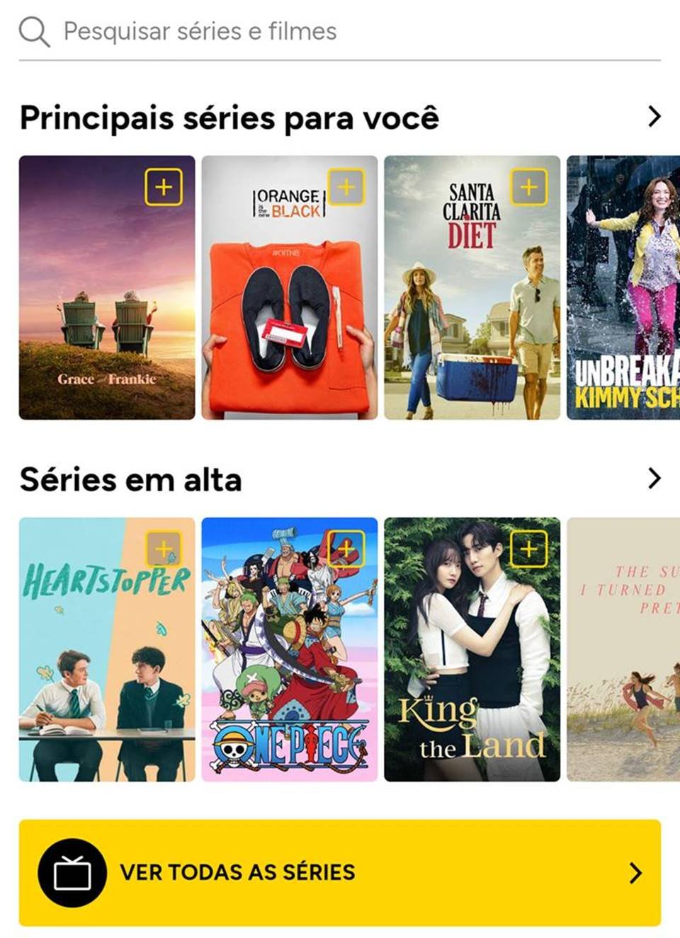 Filmes e Séries na TV