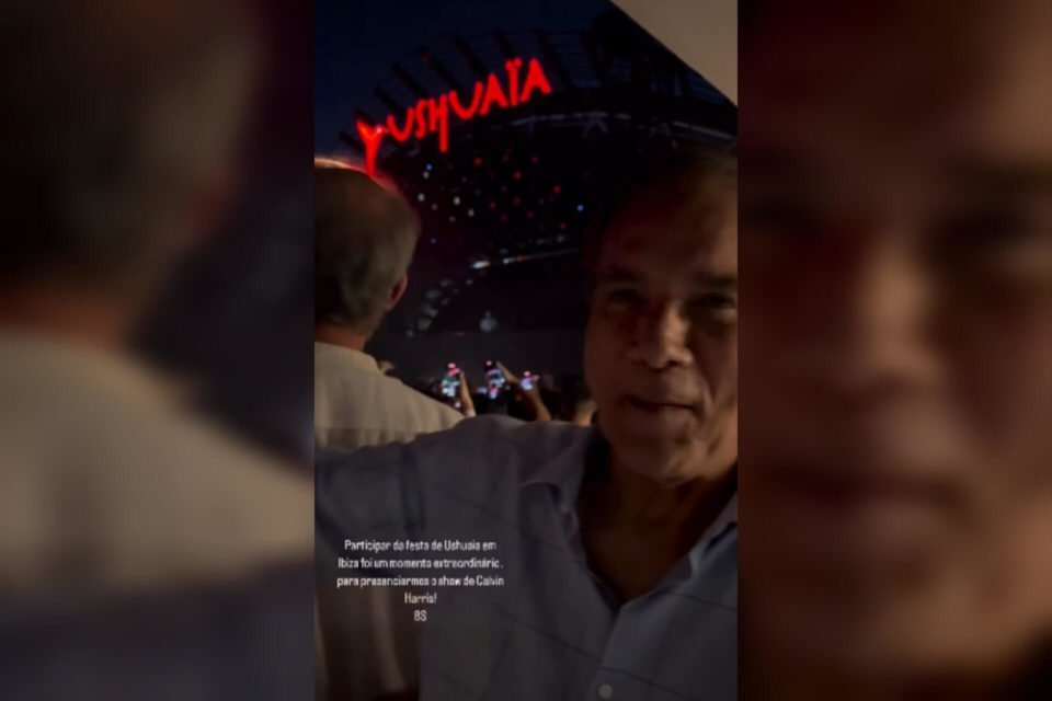 Ciro Gomes curte show de Calvin Harris em Ibiza com a elite