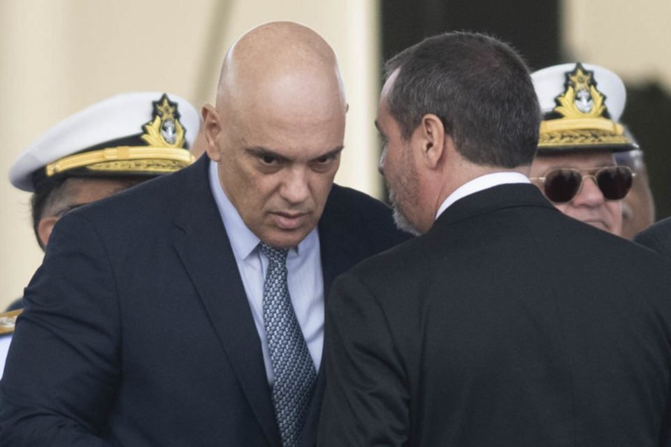 Alexandre de MOraes conversa com o Delegado Andrei Rodrigues está no comando da Polícia Federal