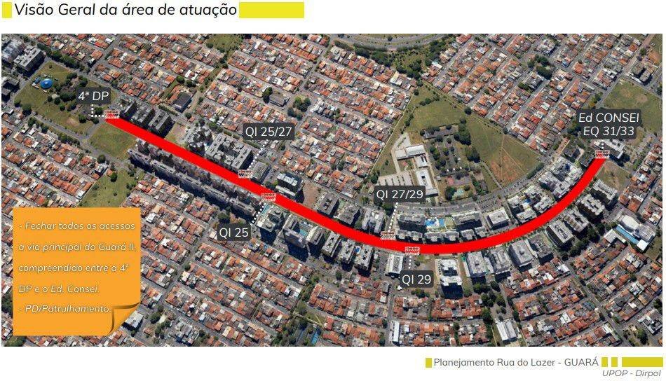 Imagem de satélite mostrando alterações no trânsito de Brasília