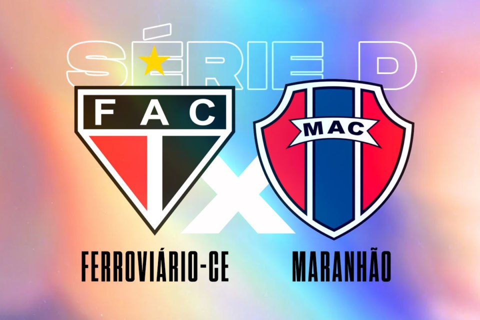 Arte mostra escudos de Ferroviário e Maranhão - Metrópoles
