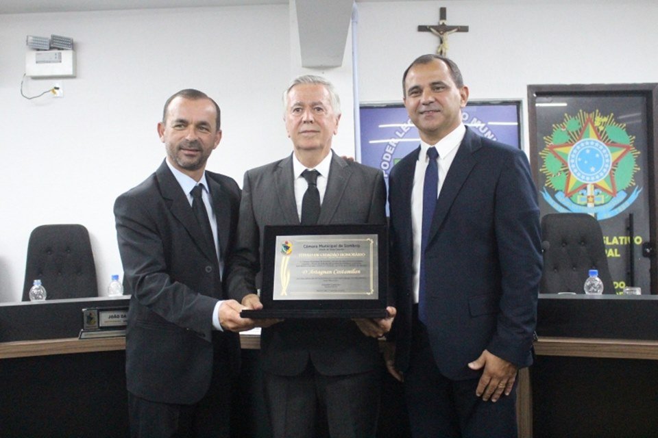 homenagem na Câmara Municipal de Sombrio (SC)