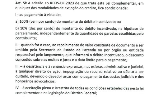 documento do Refis 2023