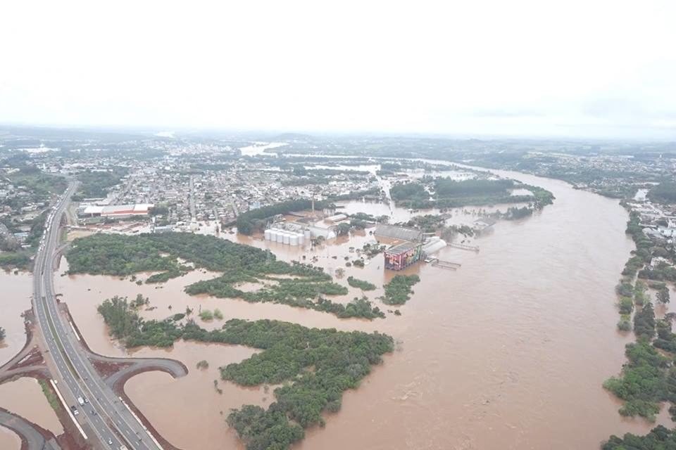 Imagem colorida mostra localidades do Rio Grande do Sul após passagem de ciclone - Metrópoles