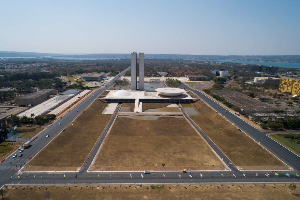 Imagem aérea da Esplanada dos Ministérios