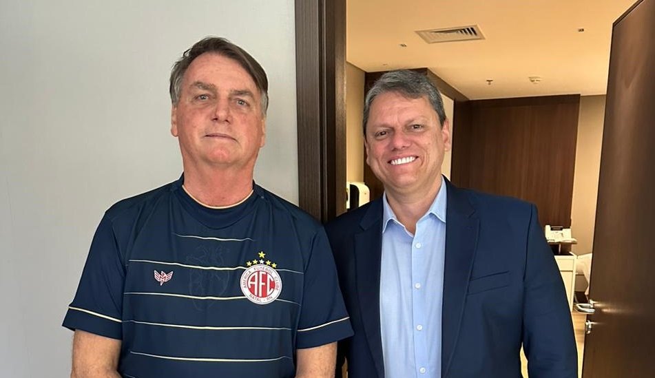 Jair Bolsonaro e Tarcísio de Freitas