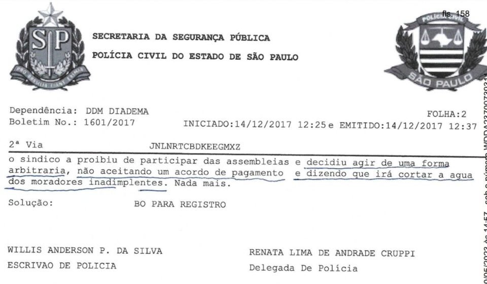 BOLETIM DE OCORRÊNCIA REGISTRADO CONTRA AECIO COSTA