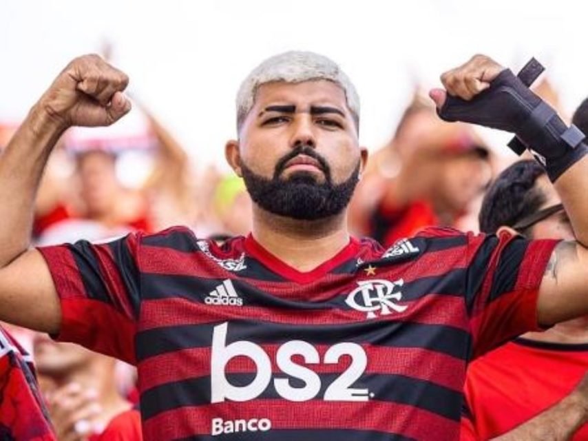 Imagem colorida do "gabigordo", sósia do Gabigol, jogador do Flamengo- Metrópoles