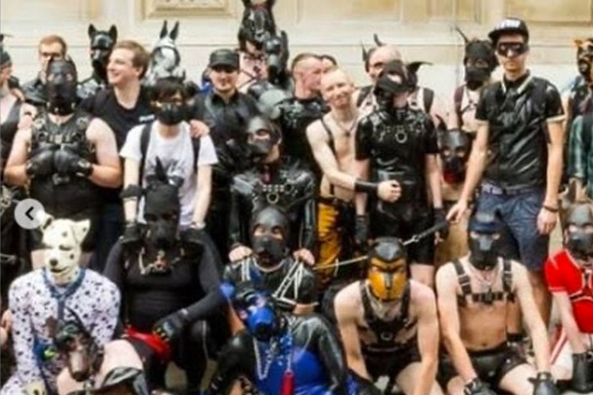 imagem colorida pessoas se identificam como cachorro