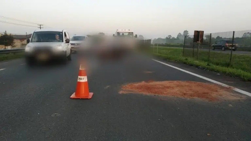 Motociclista morre atropelado por carro após colidir com cavalo