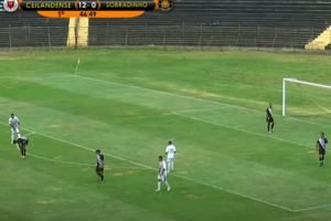 Imagem colorida da tranmissão de Ceilandense e Sobradinho