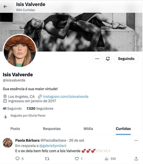 Foto colorida do perfil de Isis Valverde - Metrópoles