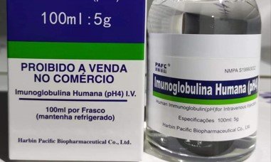 frasco de imunoglobulina