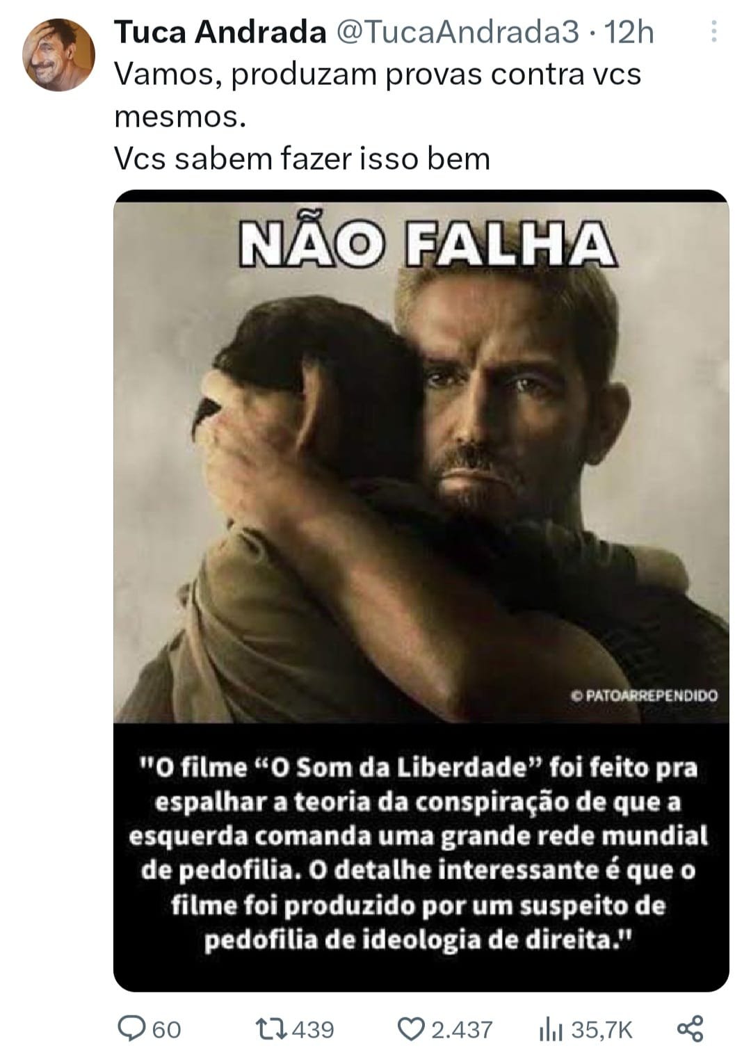 Diretor de Som da Liberdade diz que ninguém queria atuar como pedófilo