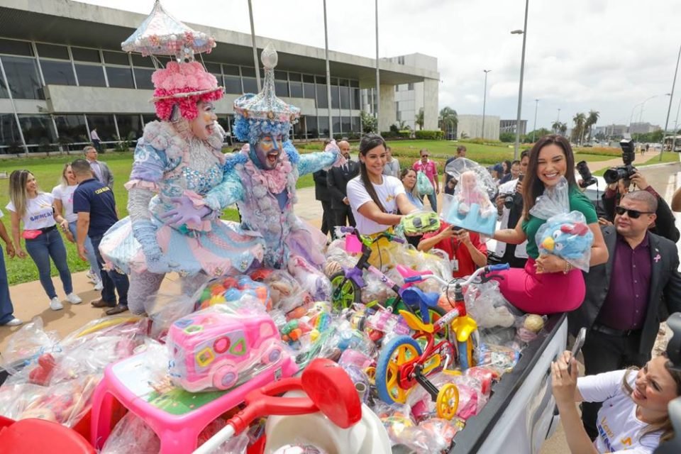 Foto colorida de brinquedos arrecadados pelo GDF - Metrópoles