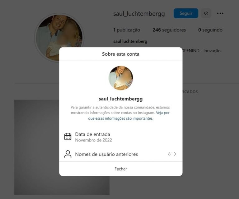 Perfil de Saul Luchtemberg,, ex-namorado de Ana Paula Renault