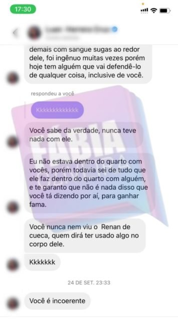 Diego Pupe diz que Renan Bolsonaro é bom em sexo oral e toma