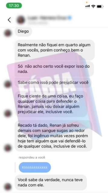 Diego Pupe diz que Renan Bolsonaro é bom em sexo oral e toma