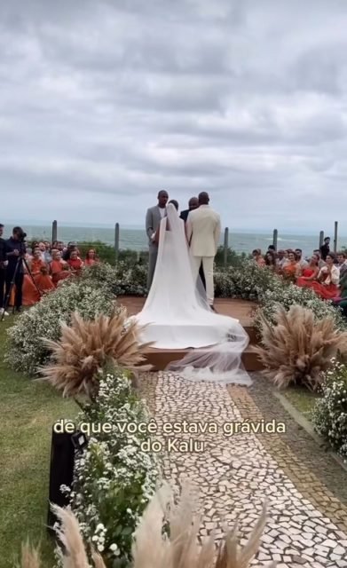 Foto colorida casamento Rafael Zulu e Aline Becker - Metrópoles