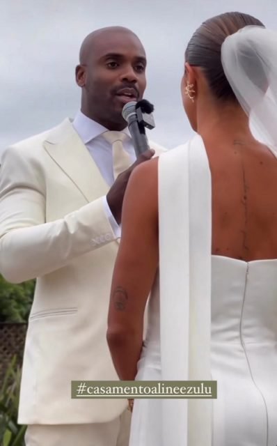 Foto colorida casamento Rafael Zulu e Aline Becker - Metrópoles