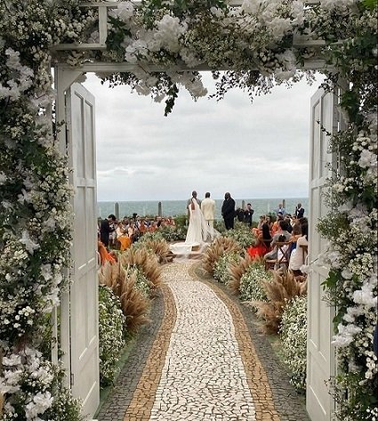 Foto colorida casamento Rafael Zulu e Aline Becker - Metrópoles