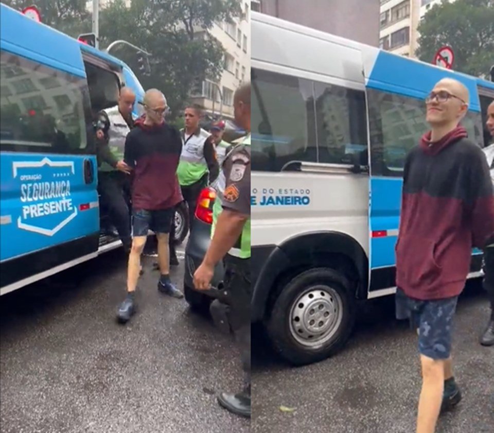 Imagem colorida de jovem francês suspeito de furtar joias em Copacabana, Rio de Janeiro - Metrópoles