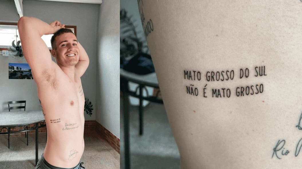 Australiano tatua Mato Grosso e Mato Grosso do Sul