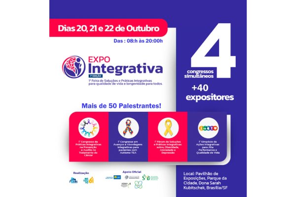 Imagem colorida - feira saúde expo integrativa - Metrópoles