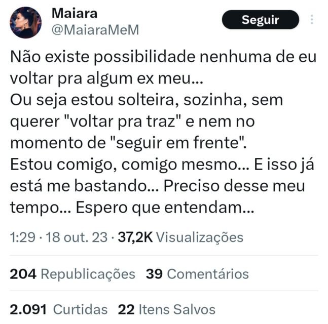 Sobre nós…. Nós não precisamos namorar. Não…