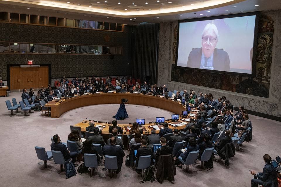 Imagem colorida mostra reunião do conselho de segurança da ONU - metrópoles