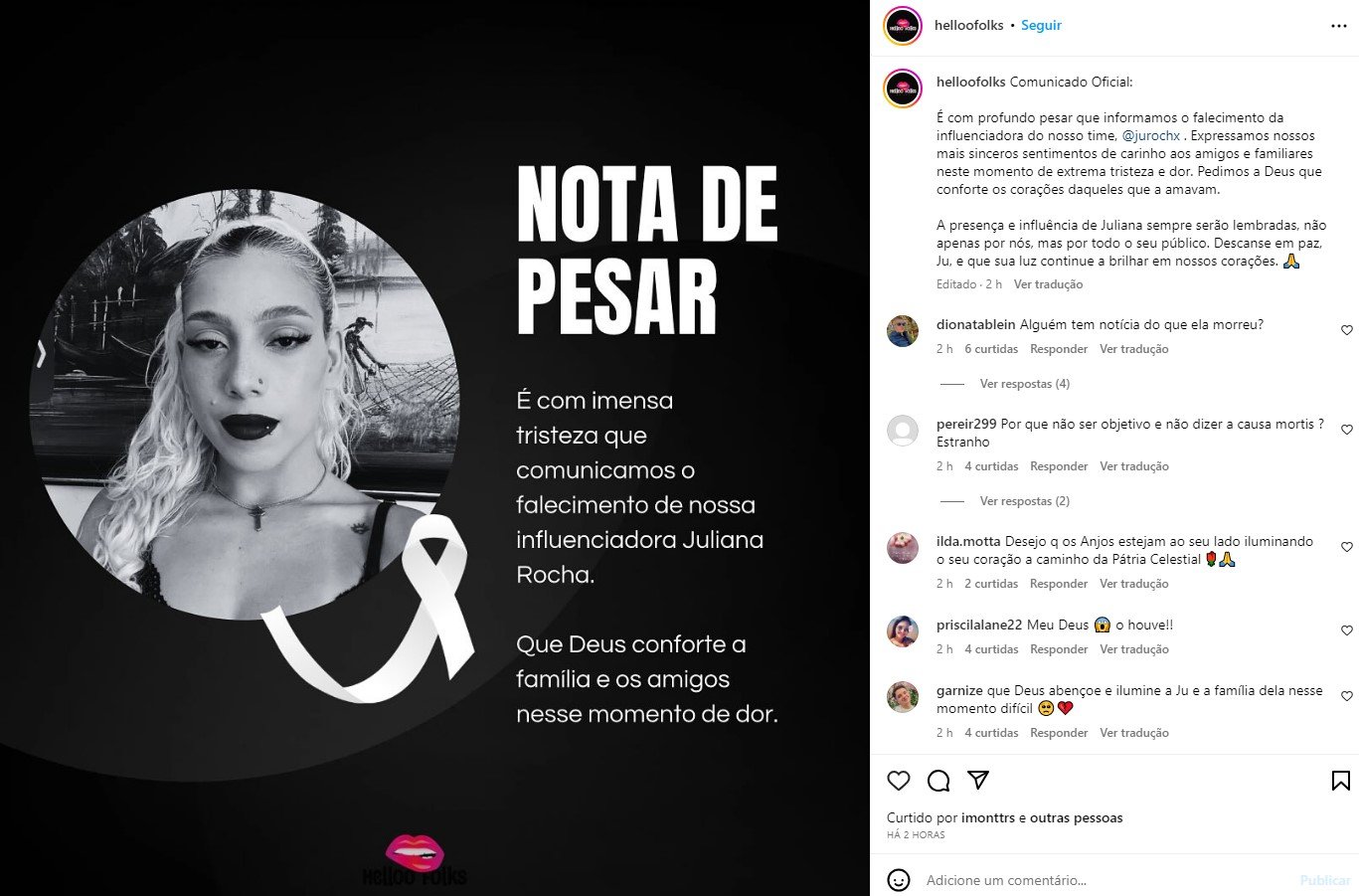 Morte da maquiadora e influenciadora Juliana Rocha é anunciada em