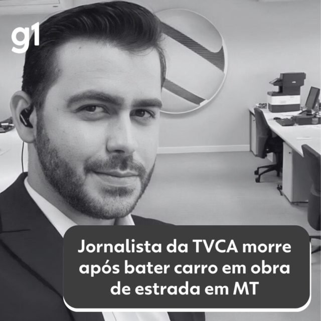 Repórter da TV Globo, Anderson Junior Hentges posa na emissora - Metrópoles