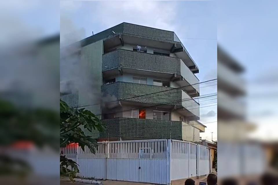 Vídeo: apartamento é consumido pelo fogo e assusta moradores no DF
