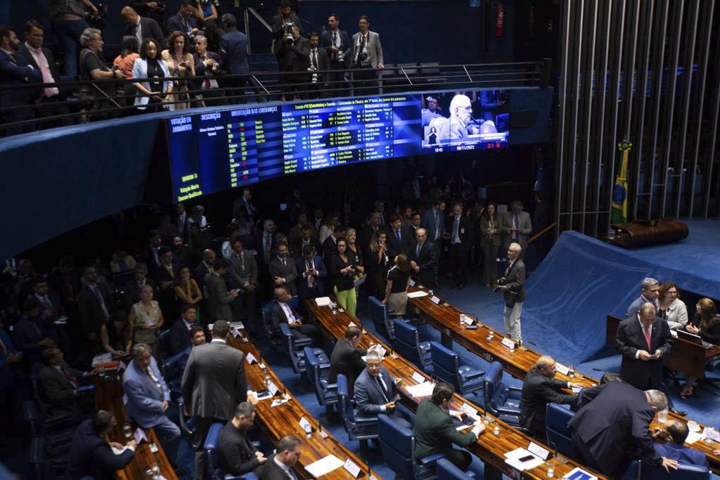 imagem colorida mostra plenário do Senado Federal senador - Metrópoles