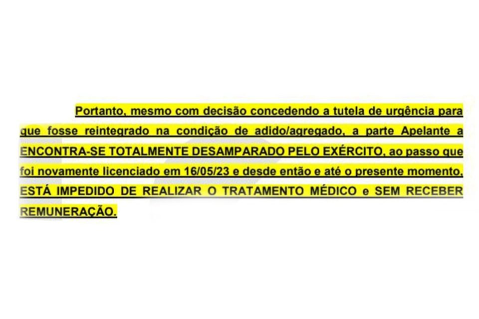 Imagem colorida com texto de documento judicial