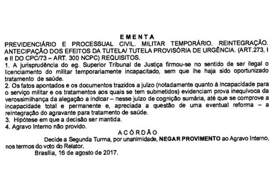 Imagem em preto e branco com texto de documento judicial