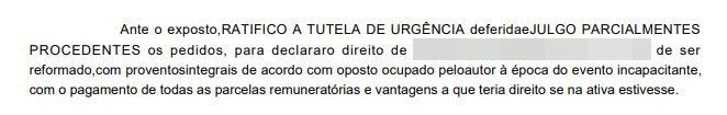 Imagem colorida com texto de documento judicial