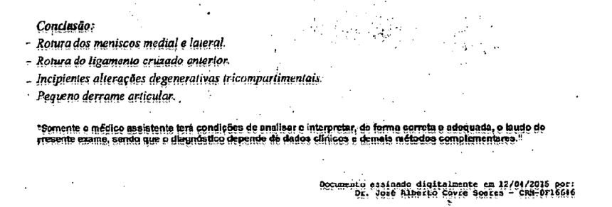 Imagem em preto e branco com texto de documento judicial