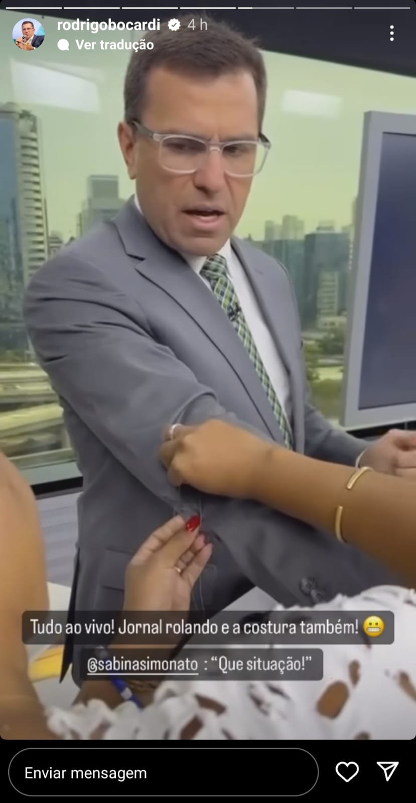 Homem xinga Globo ao vivo, Rodrigo Bocardi se revolta e responde