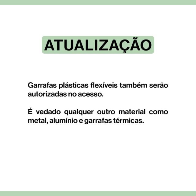 Print da empresa organizadora do show Taylor Swift autorizando a entrada de água - Metrópoles