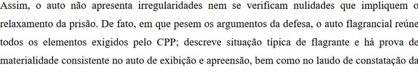 Reprodução de trecho de decisão judicial - Metrópoles