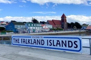 Imagem colorida das Ilhas Malvinas - Falklands