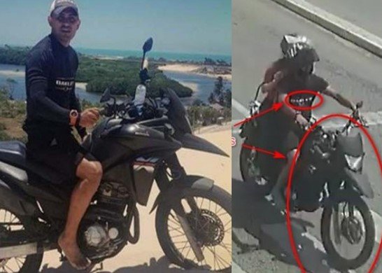 Montagem fotos coloridas motocicleta PM - Metrópoles