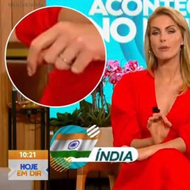 Ana Hickmann apresenta o Hoje em Dia toda de vermelho - Metrópoles