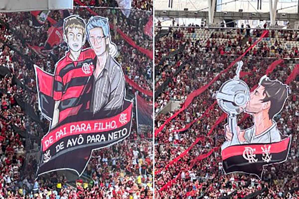 Flamengo homenageia jogadores que entraram em campo na final da