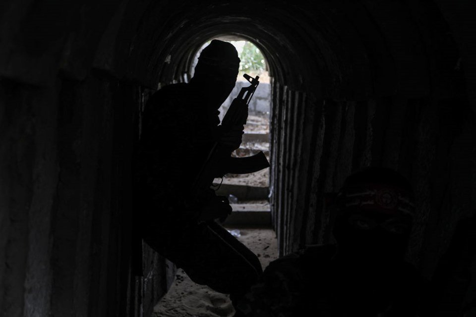 Túnel usado pelo Hamas e outras frentes paramilitares que lutam contra Israel