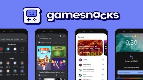 imagem da plataforma gamesnacks apresentada em diversos celulares