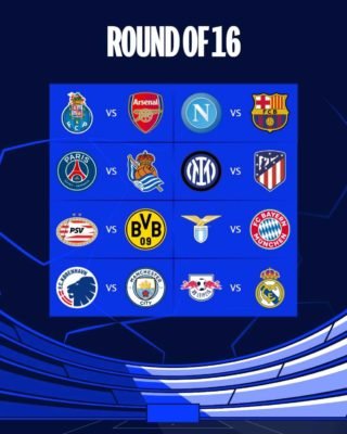 UEFA Champions League: jogos das oitavas de final