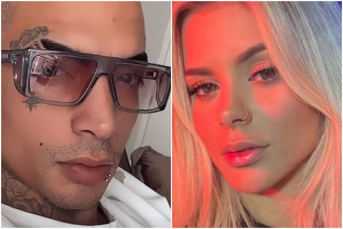 MC Guimê e Laura Suede lado a lado em montagem de fotos coloridas - Metrópoles